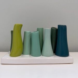 Pooley Chive Ceramic Flower Bud Vase 8 Tube Shape Modern Whimsical Home Decor